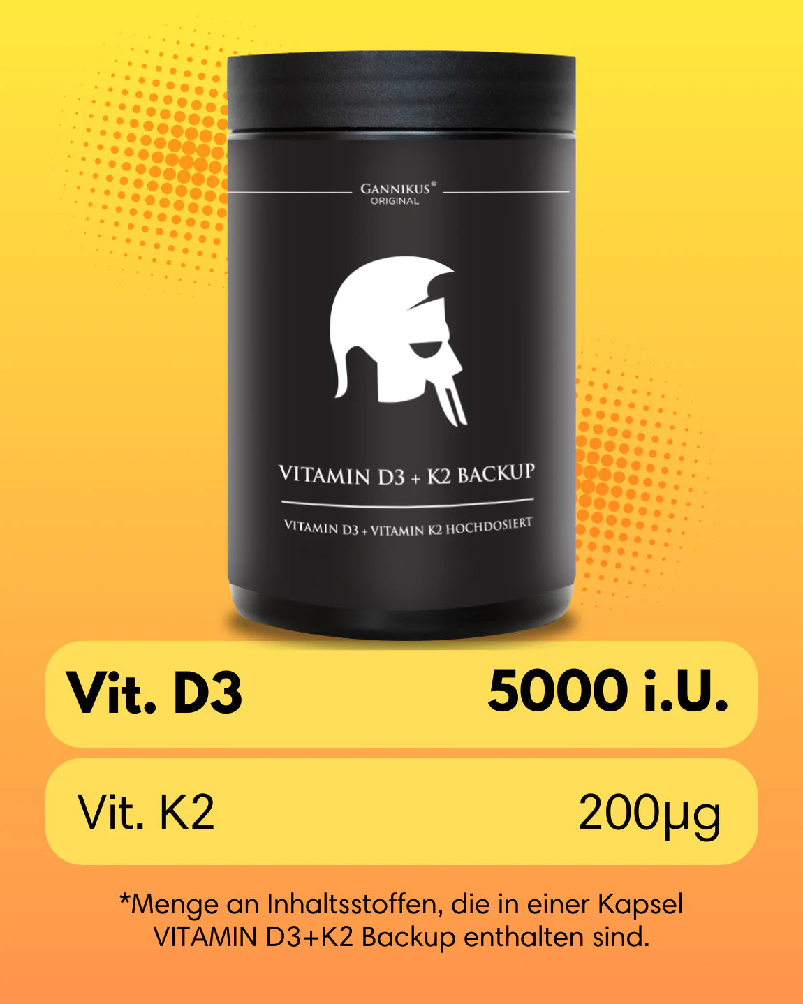 VITAMIN D3 + K2 BACKUP  180 Kapseln
