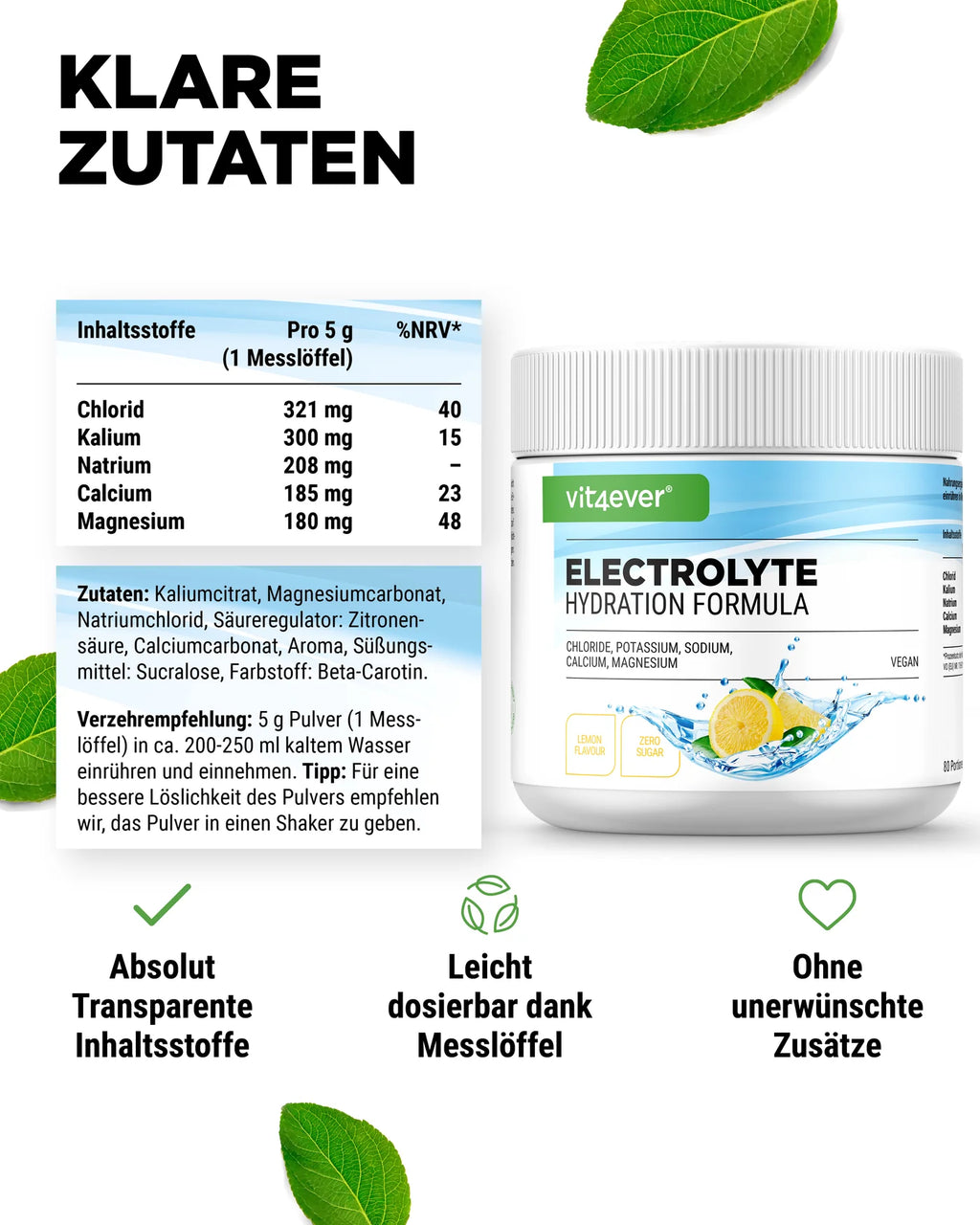 Electrolyte Hydration Formula Pulver 400g