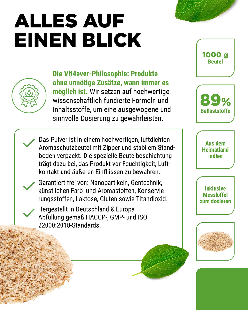 Flohsamenschalen 1kg