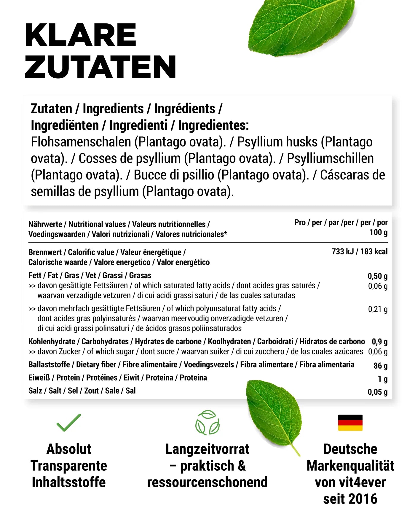 Flohsamenschalen 1kg