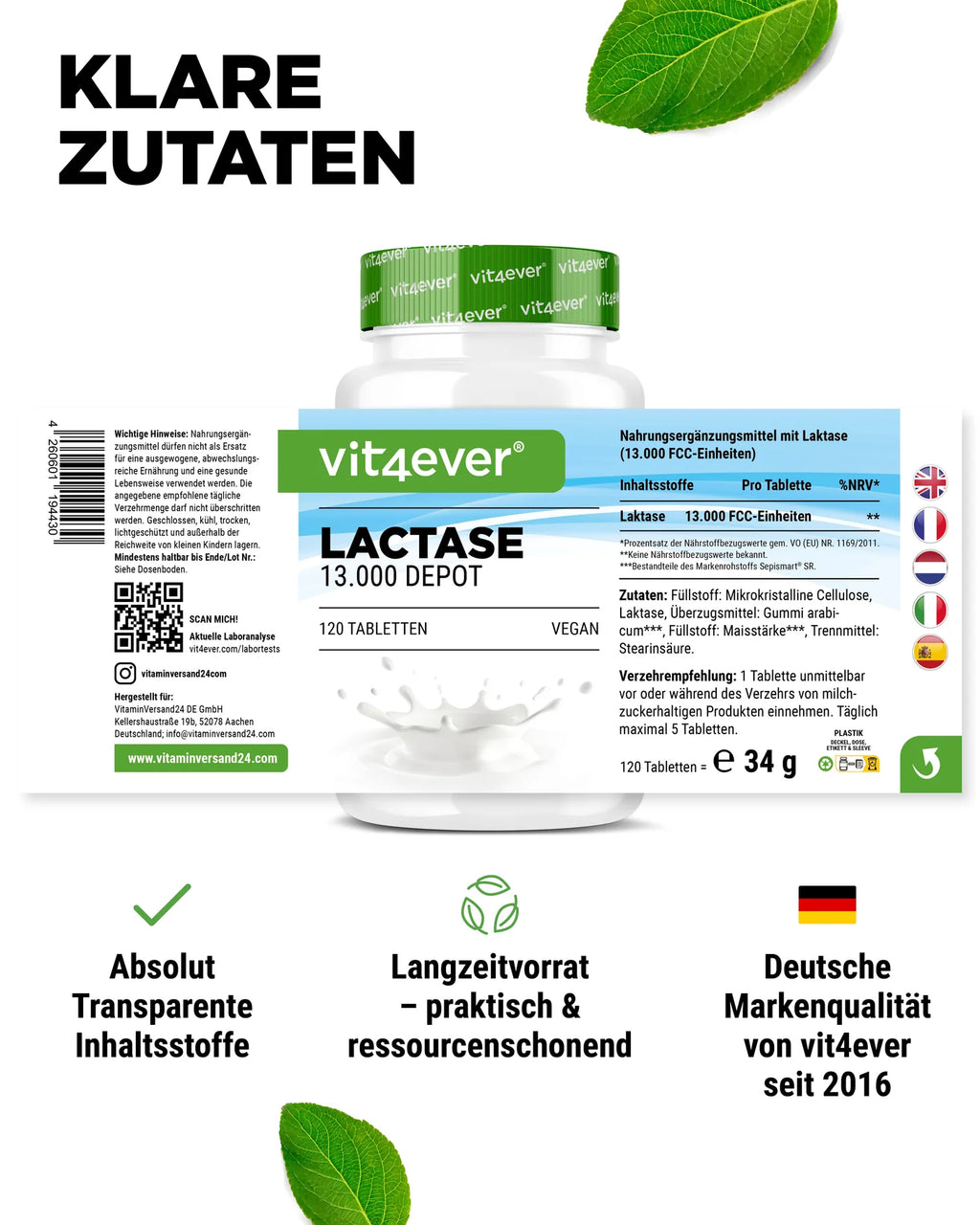 Laktase Depot 13.000 120 Tabletten