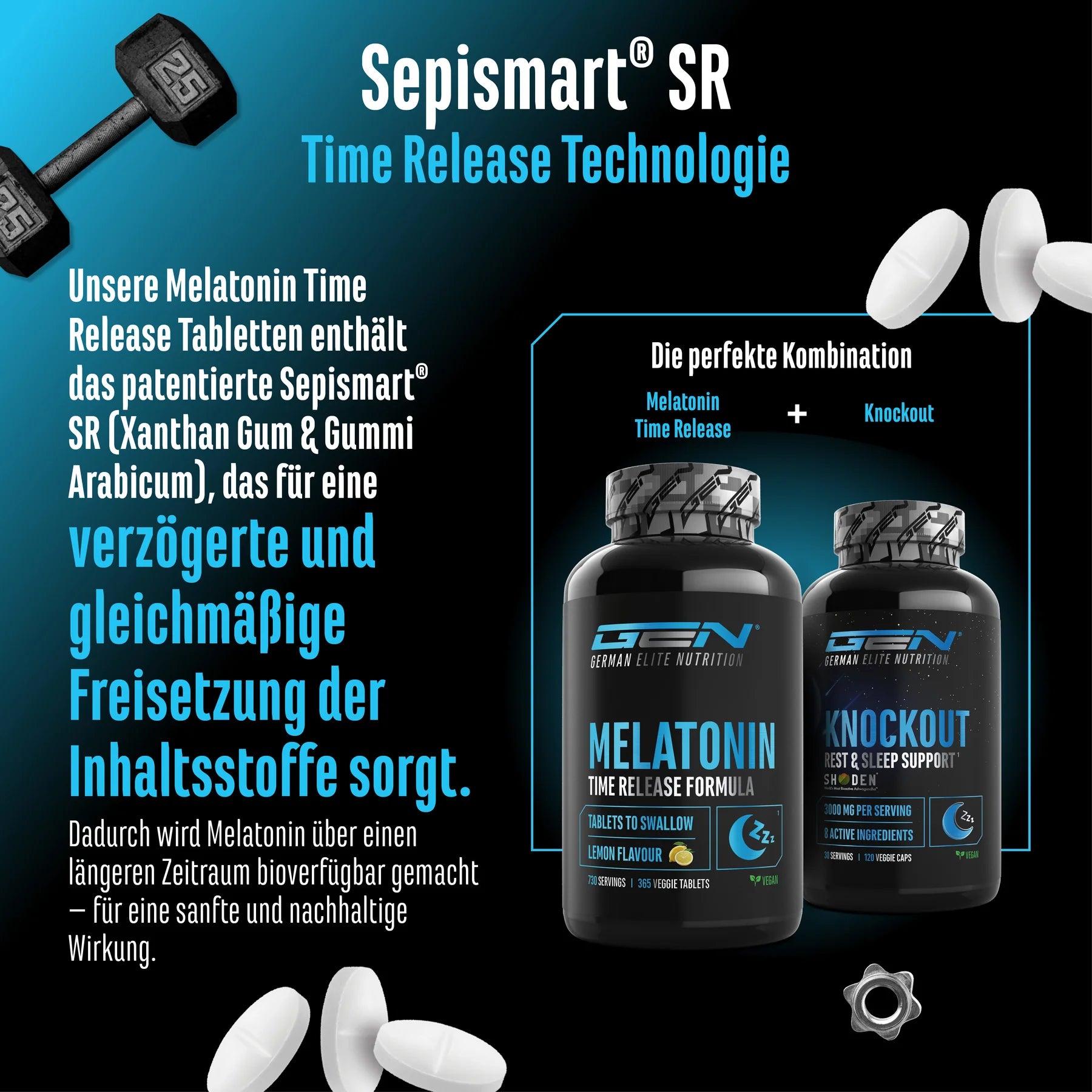 Melatonin Time Release 365 Lutschtabletten