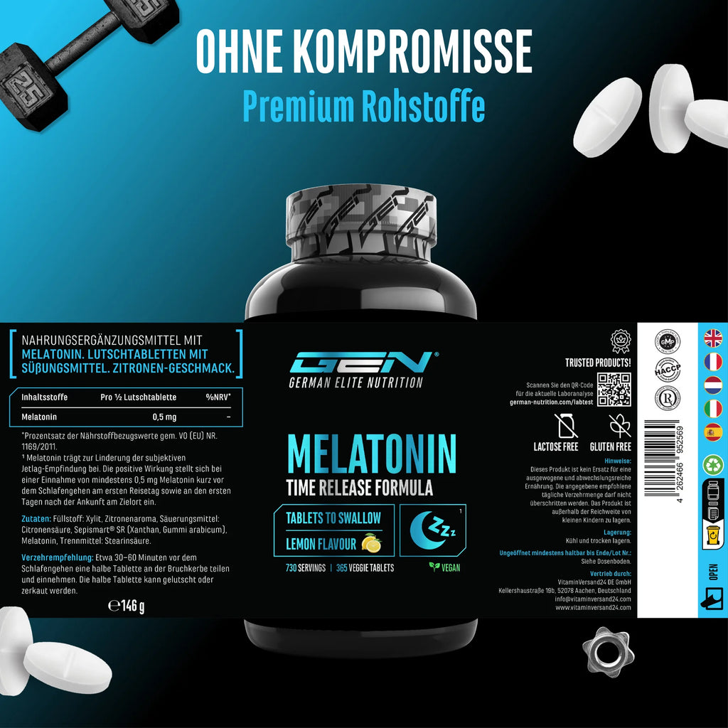 Melatonin Time Release 365 Lutschtabletten