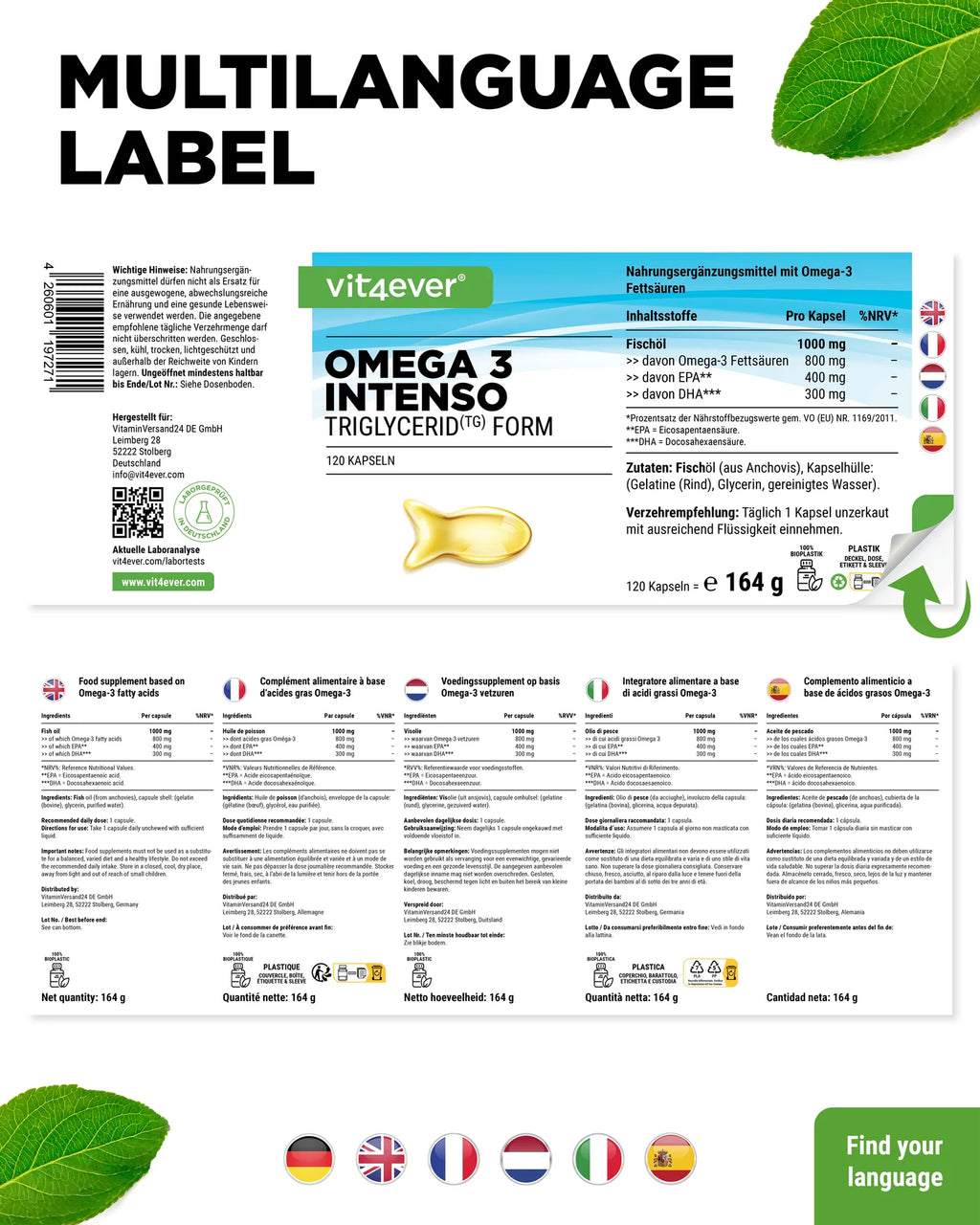 Omega 3 Intenso 365 Kapseln