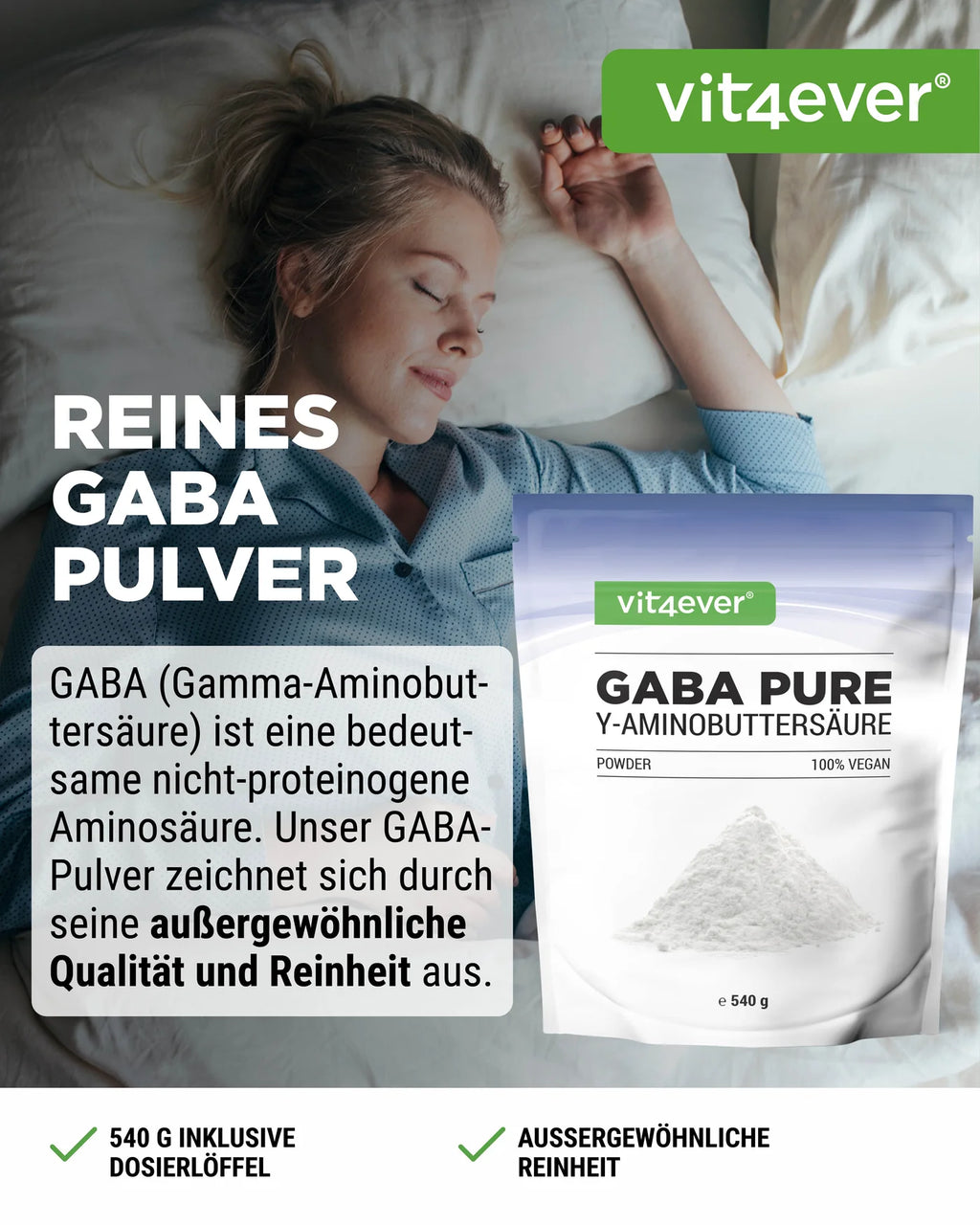 Gaba Pure Pulver 540g