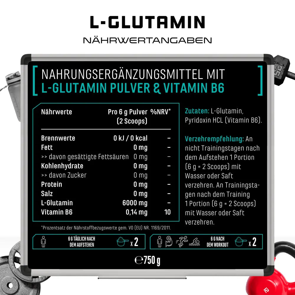L-Glutamin Pure Powder 750 g