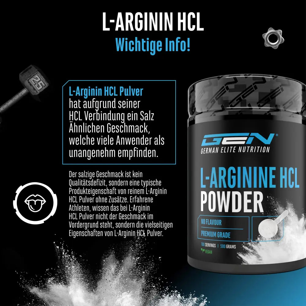 L-Arginin HCL 500g Pulver