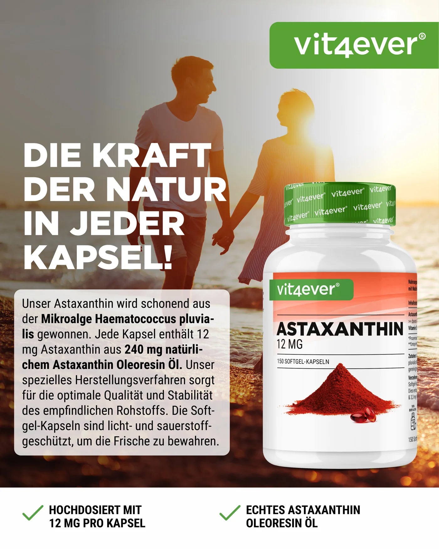 Astaxanthin 12 mg 150 Kapseln