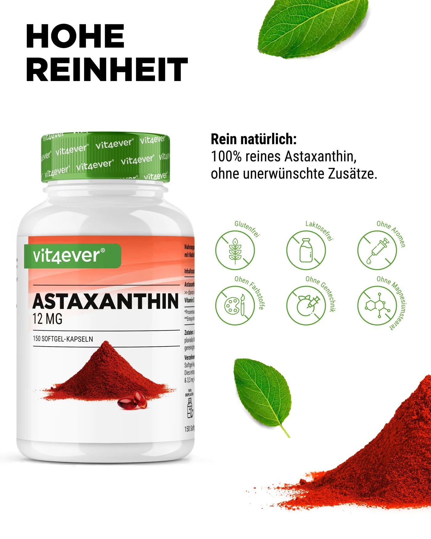 Astaxanthin 12 mg 150 Kapseln