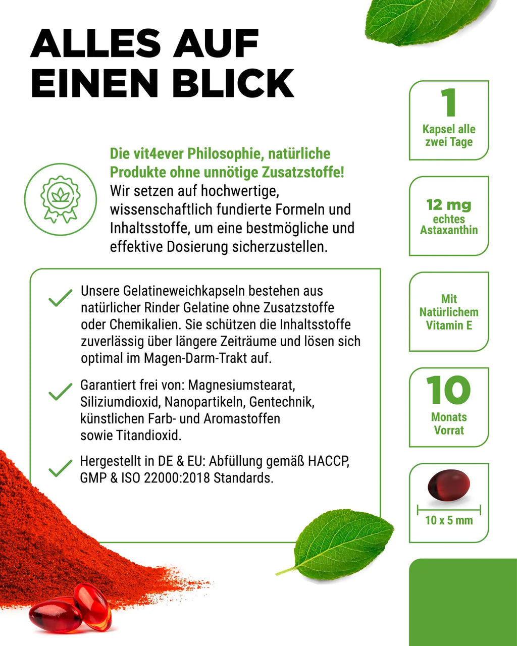 Astaxanthin 12 mg 150 Kapseln
