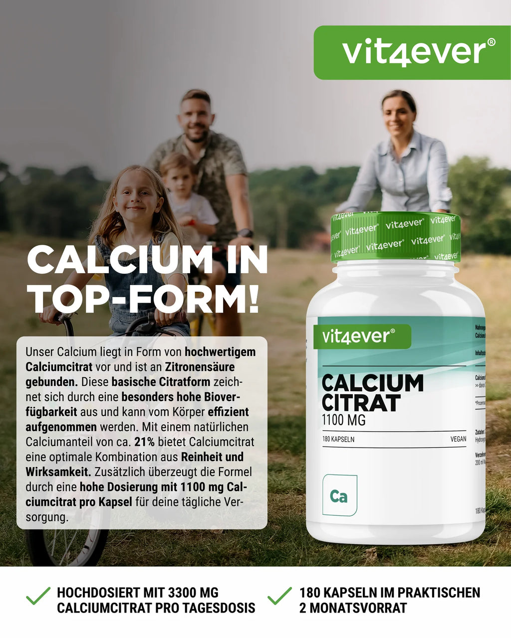 Calcium Citrat 180 Kapseln