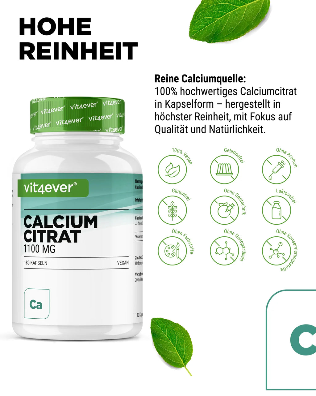 Calcium Citrat 180 Kapseln