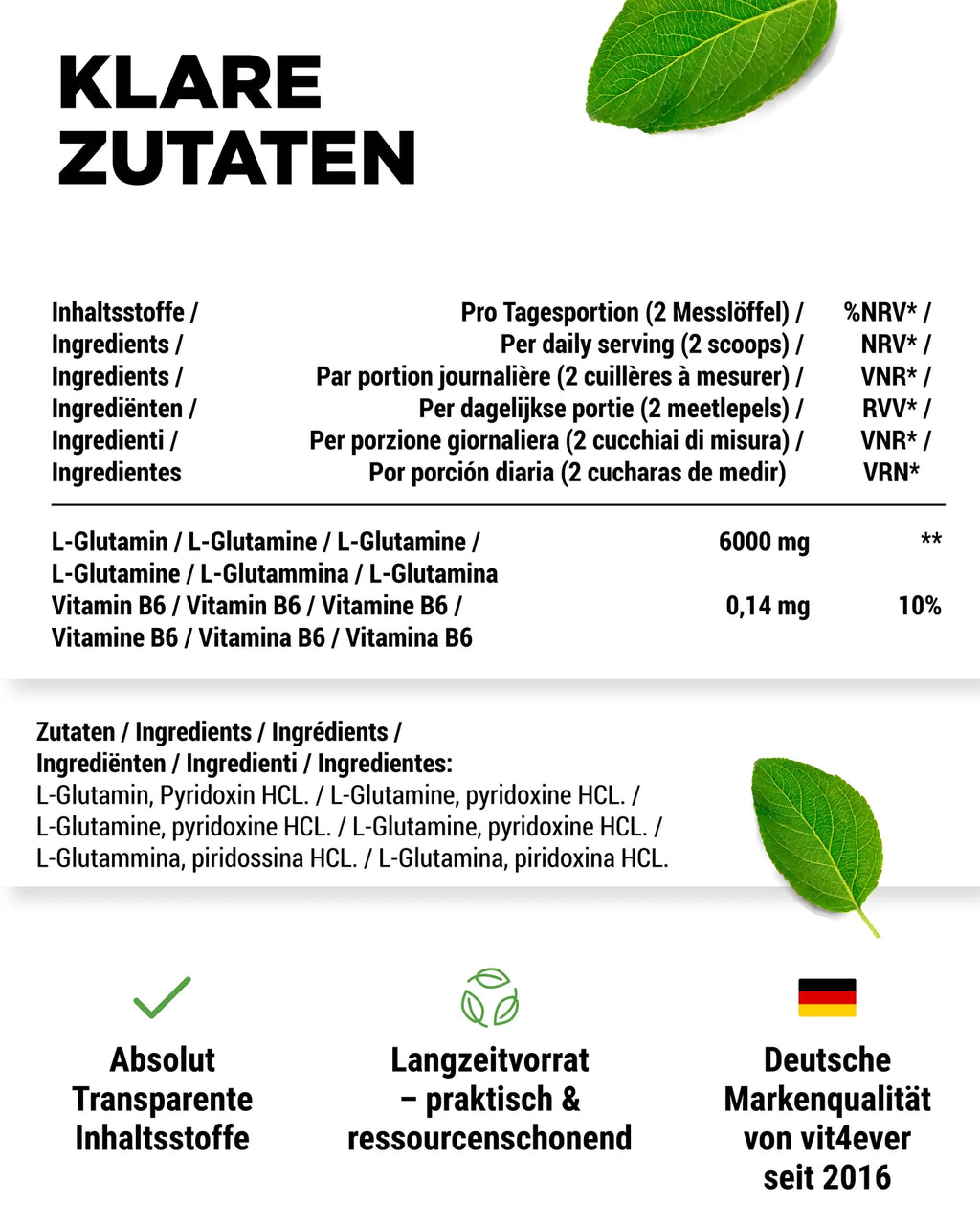 L-Glutamin Pulver 1kg