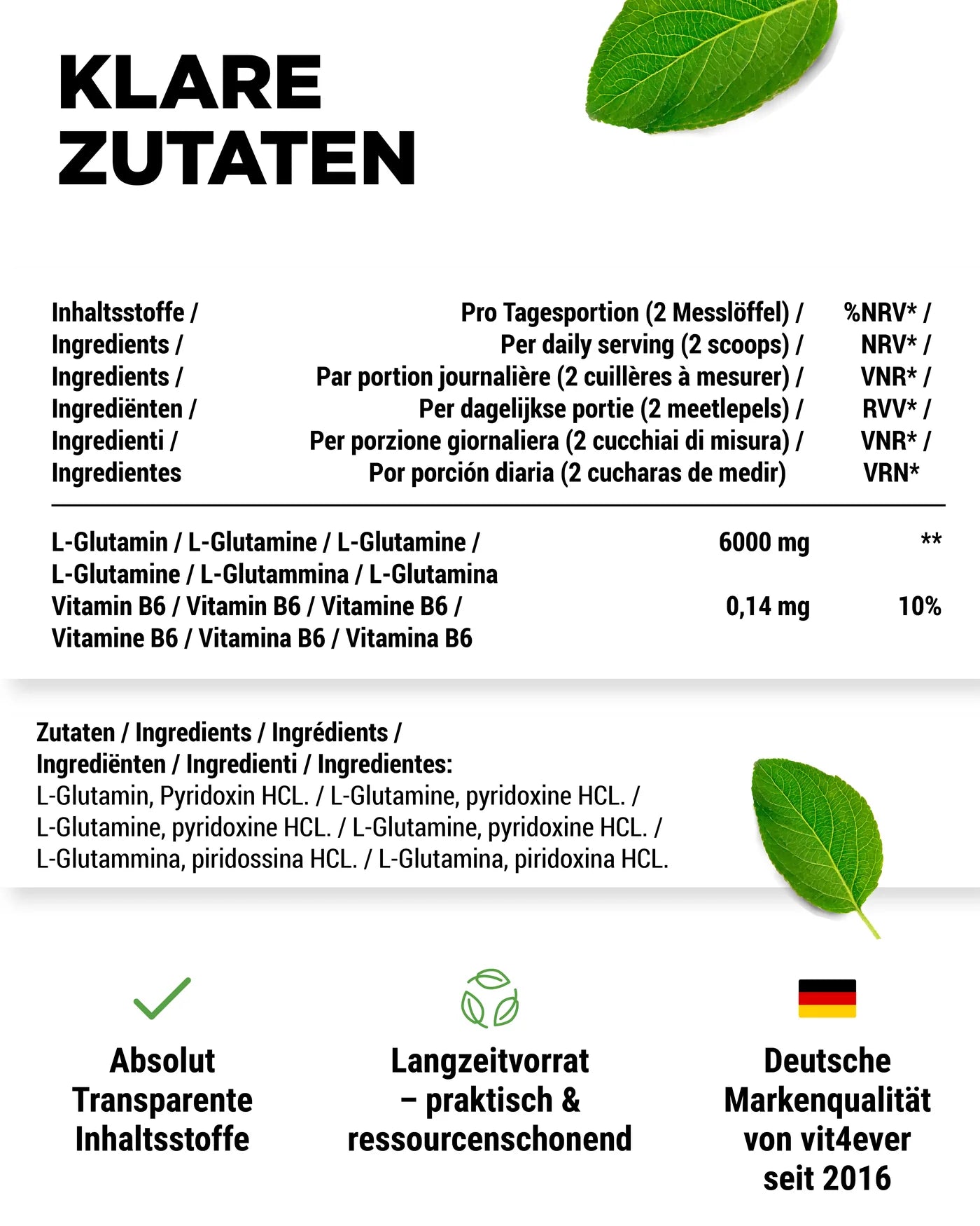 L-Glutamin Pulver 1kg