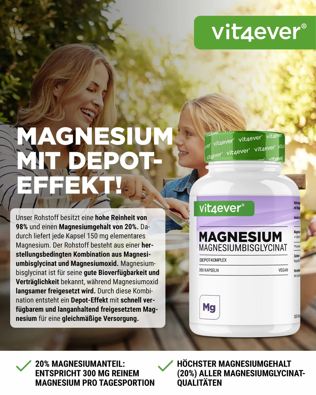 Magnesiumbisglycinat Depot Komplex 300 Kapseln