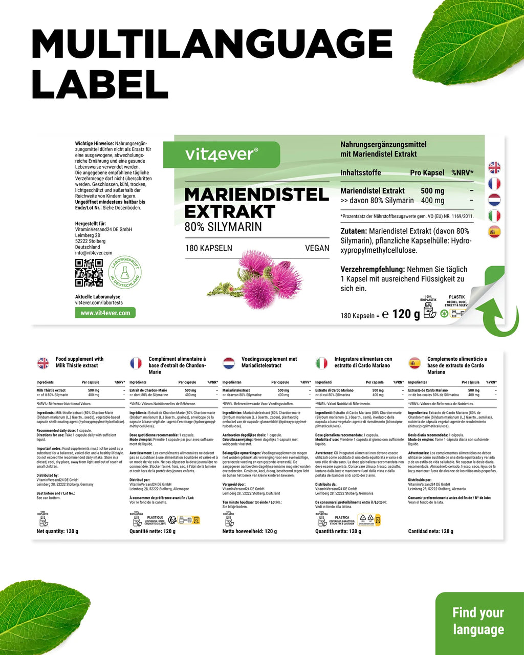 Mariendistel Extrakt 500mg
