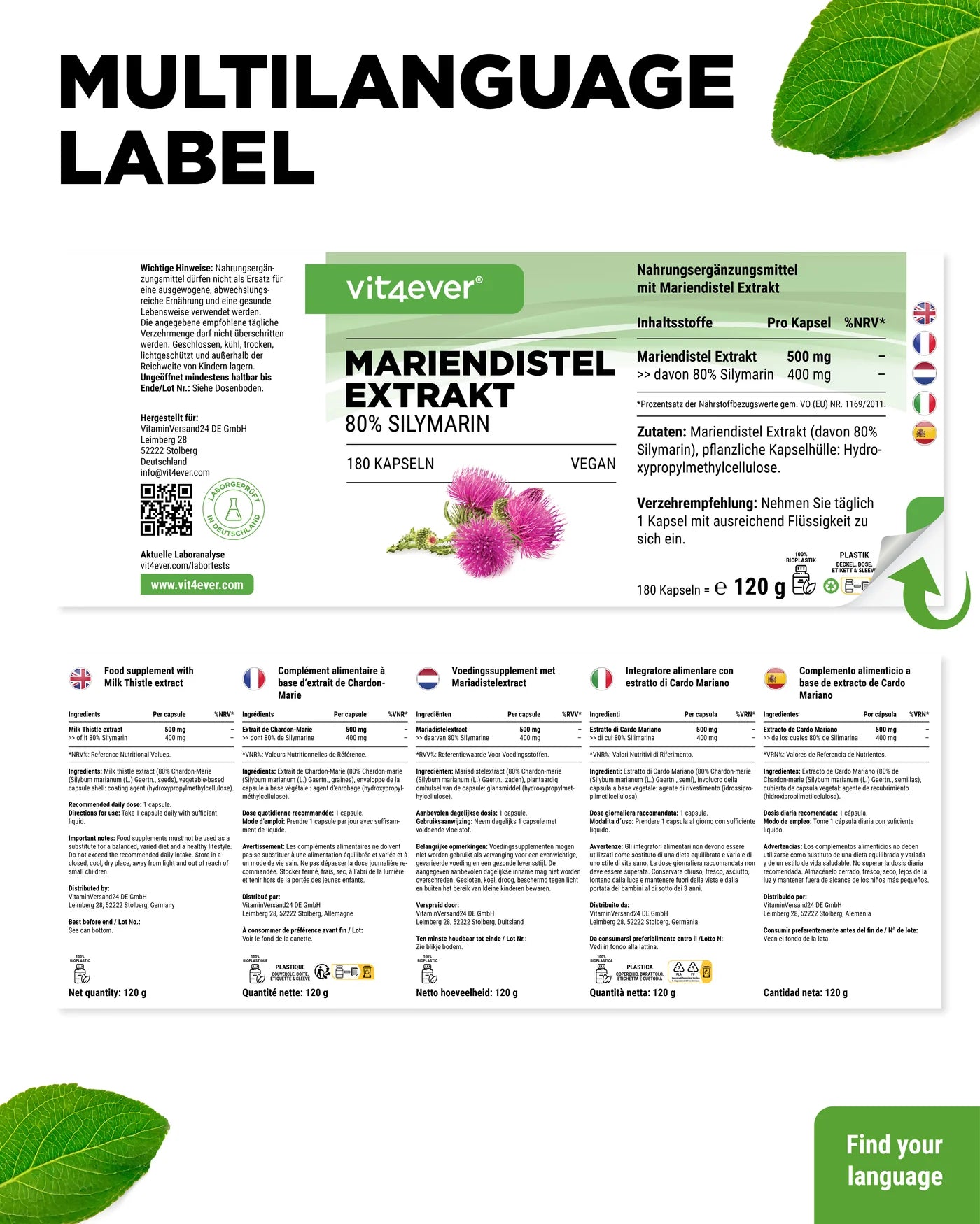 Mariendistel Extrakt 500mg
