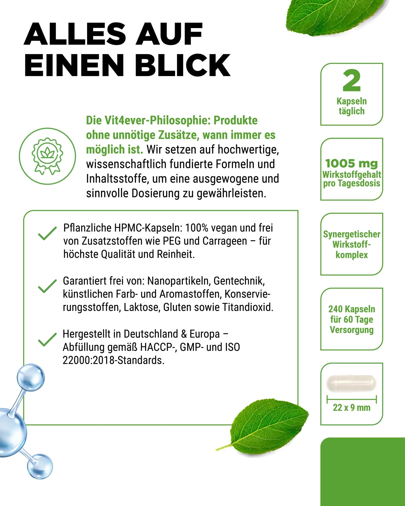 NAD+ mit Trans-Resveratrol, Niacinamid & TMG 120 Kapseln