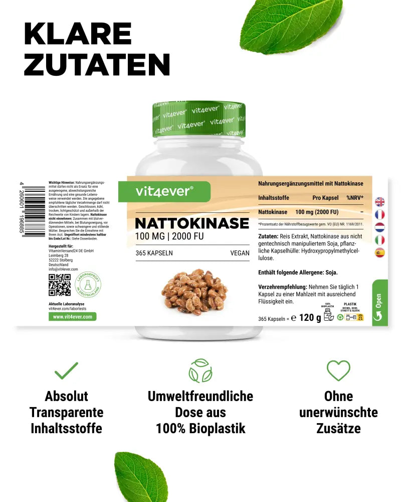 Nattokinase  365 Kapseln