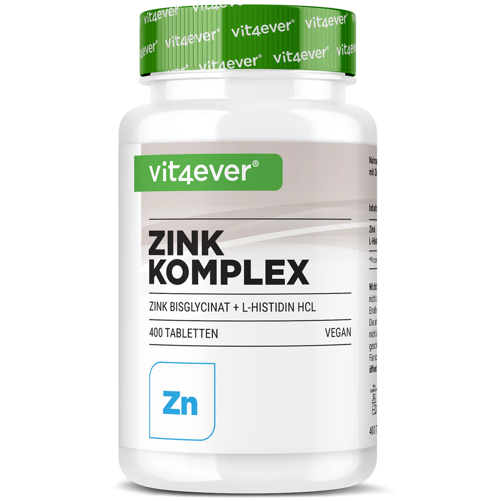 Zink 25 mg Komplex mit Bisglycinat + L-Histidin 400 Tabletten