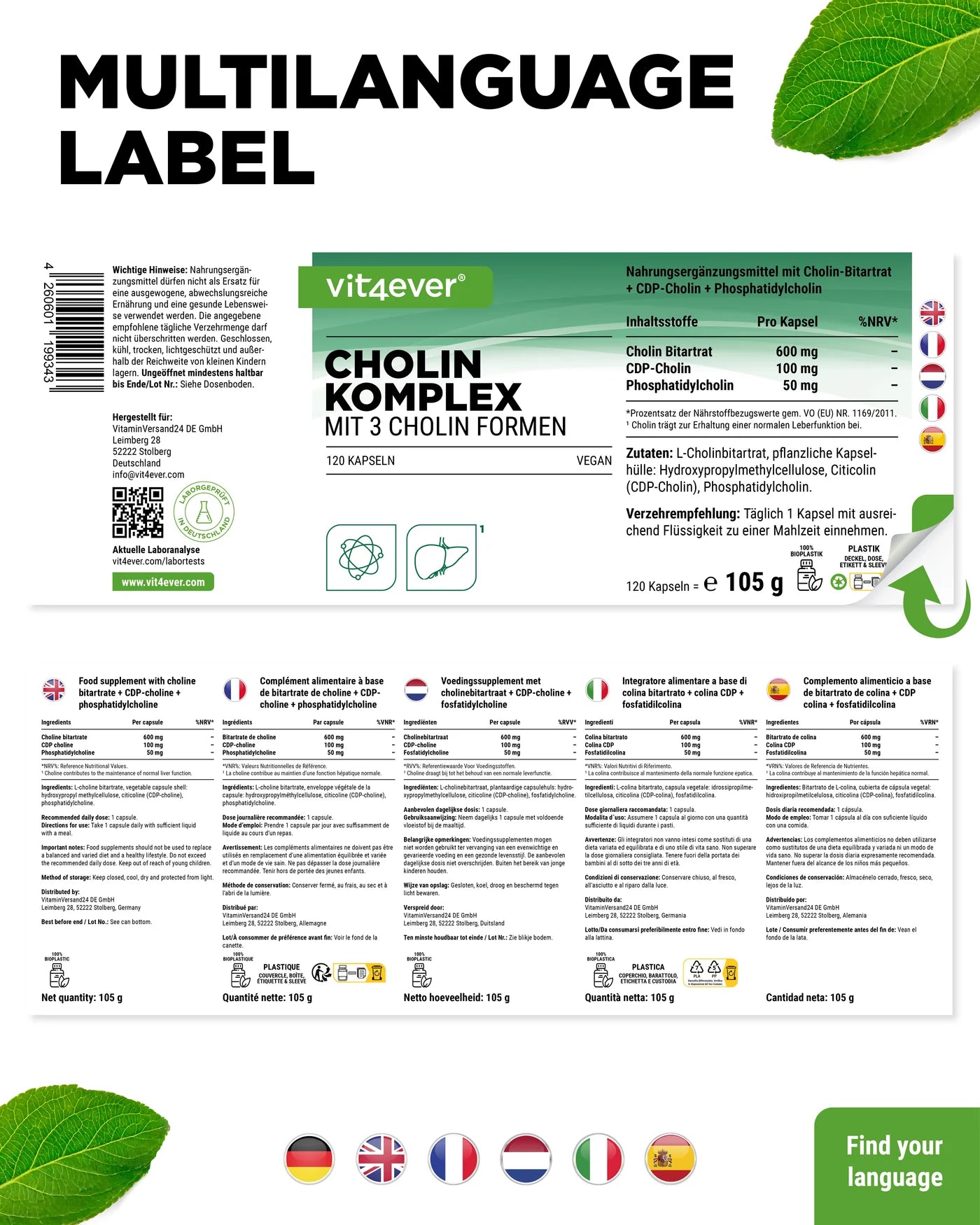 Cholin Komplex 120 Kapseln
