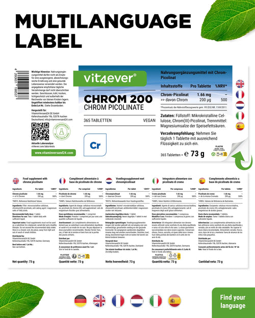 Chromium (Chrom) 365 Tabletten
