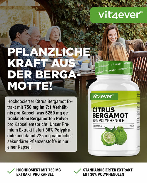 Citrus Bergamot, 30% Polyphenole  120 Kapseln