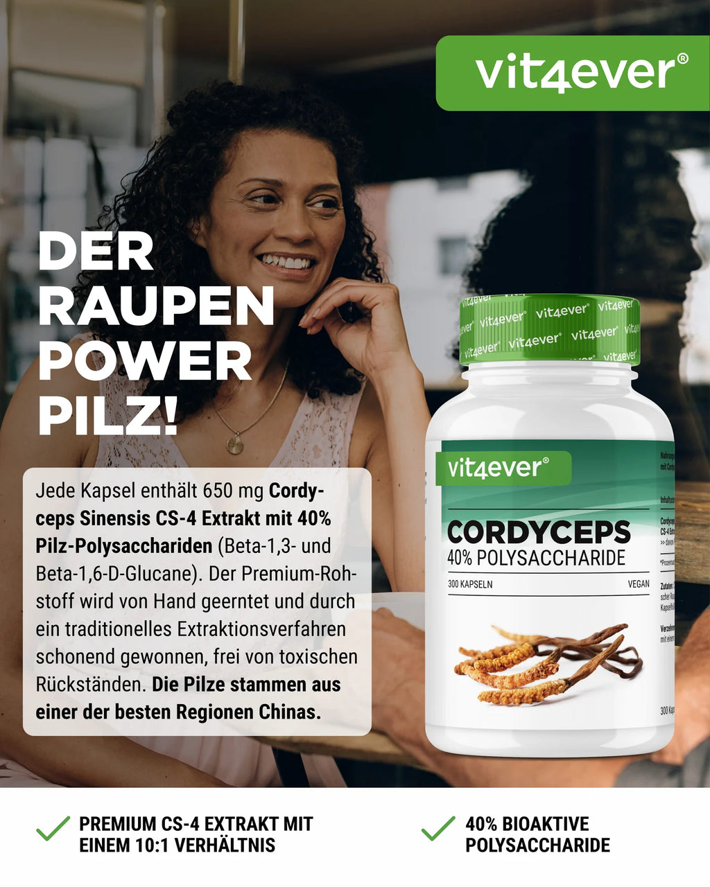 Cordyceps - CS-4 Extrakt 300 Kapseln