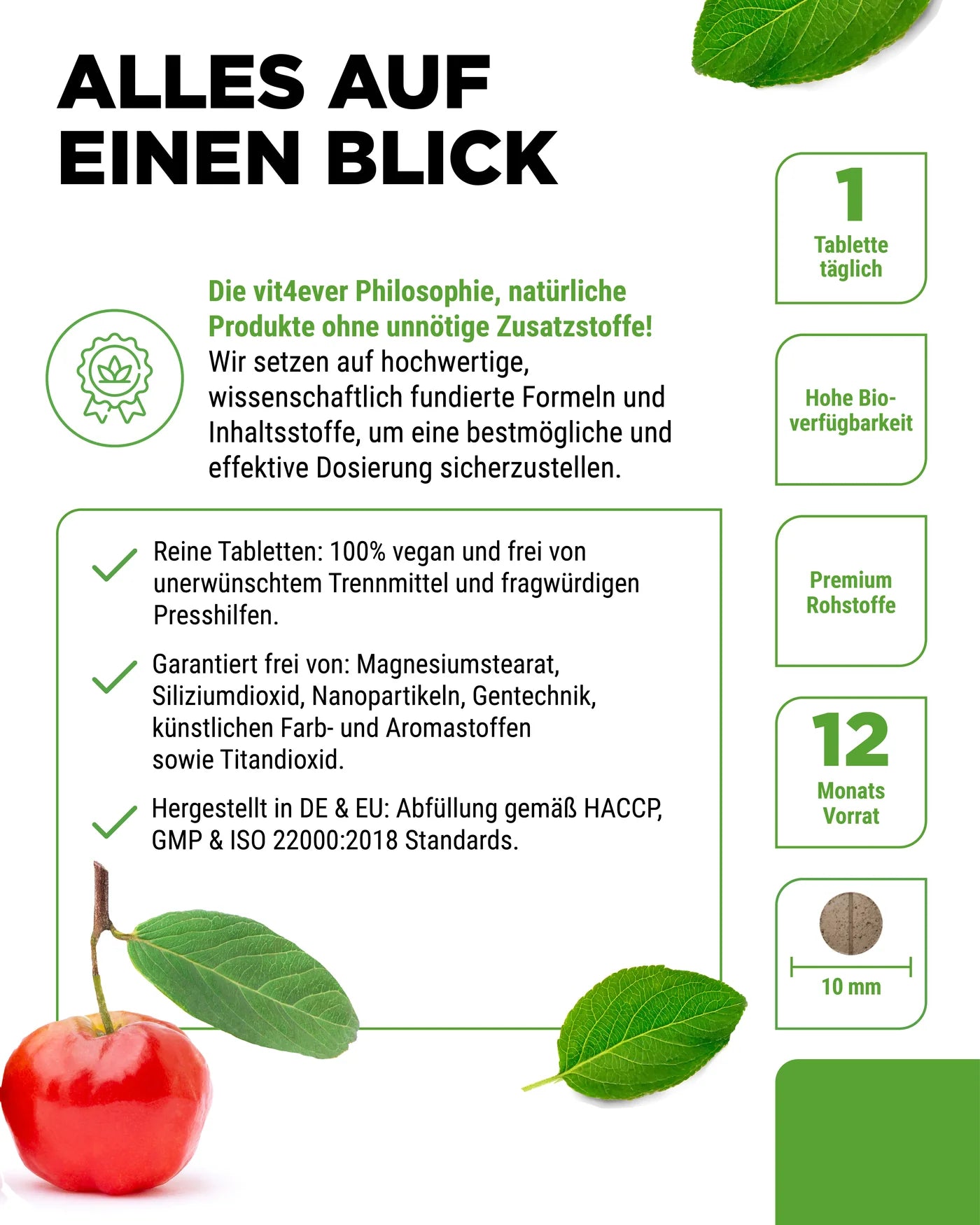 Eisenbisglycinat + Vitamin C 365 Tabletten