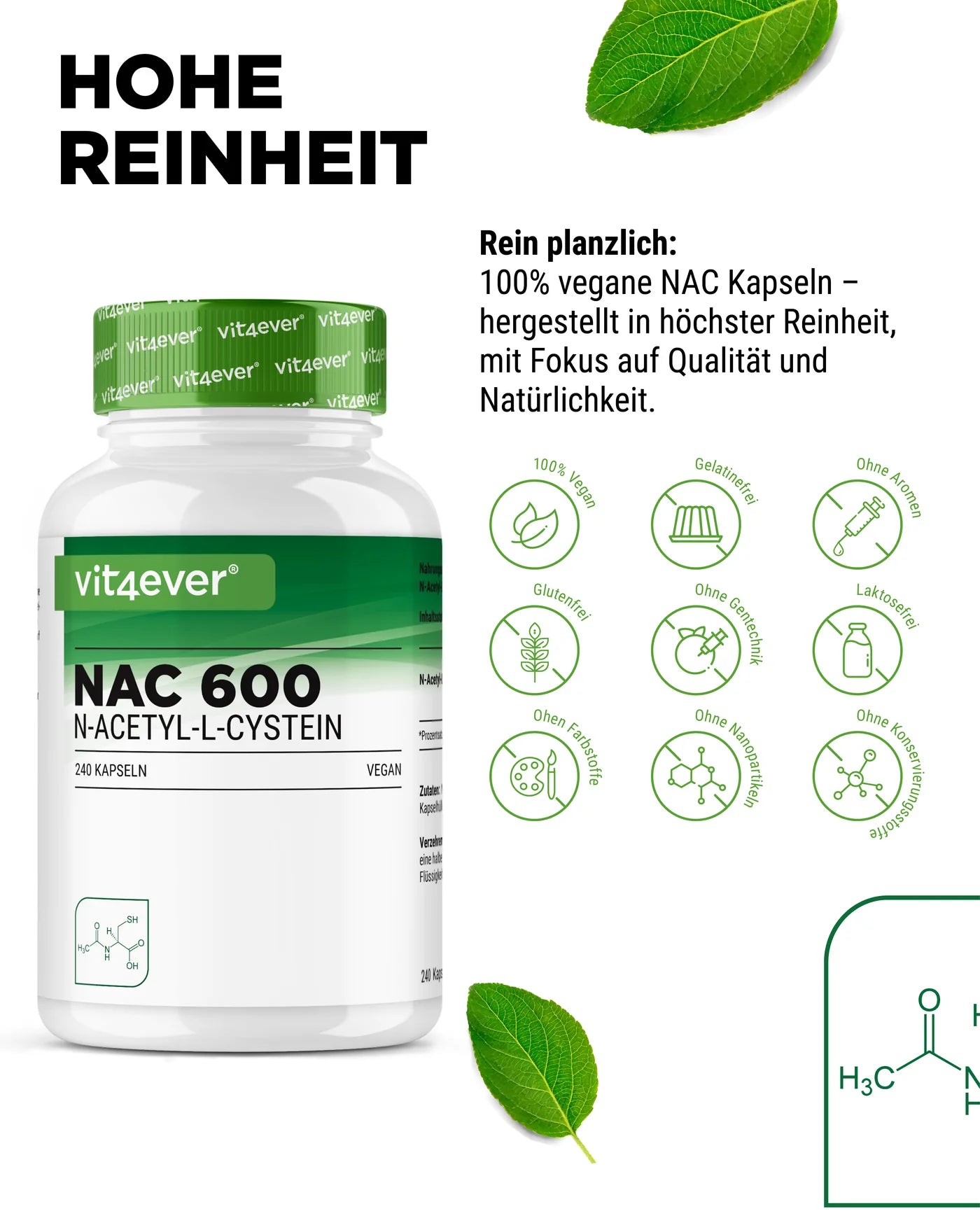 NAC - N-Acetyl L-Cystein 240 Kapseln