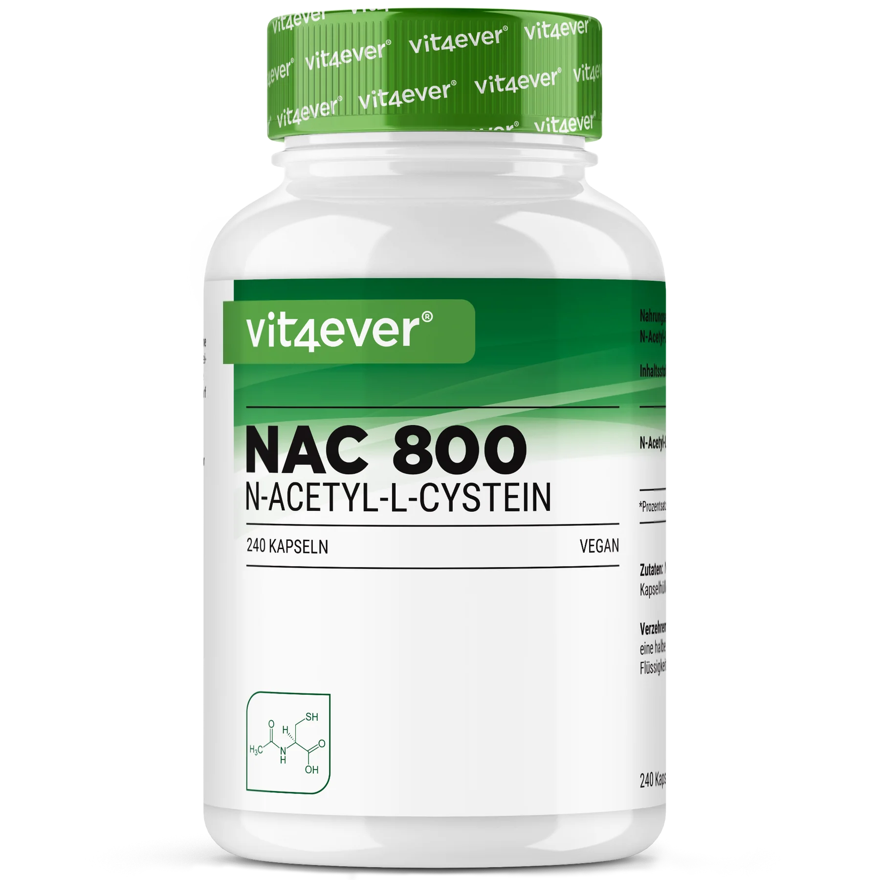 NAC N-Acetyl L-Cystein 800 mg 240 Kapseln