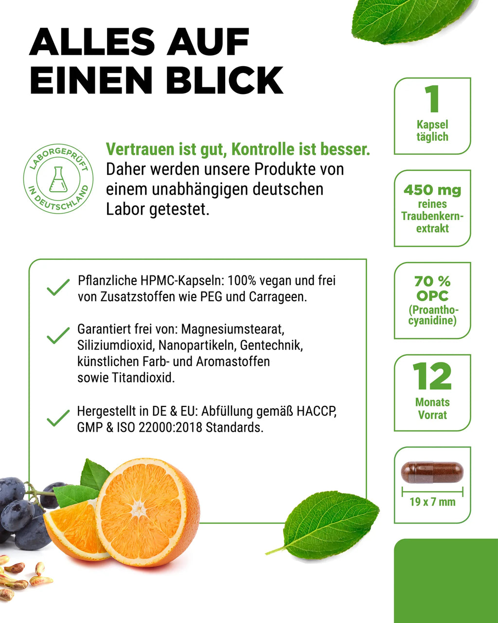 OPC mit Vitamin C 365 Kapseln