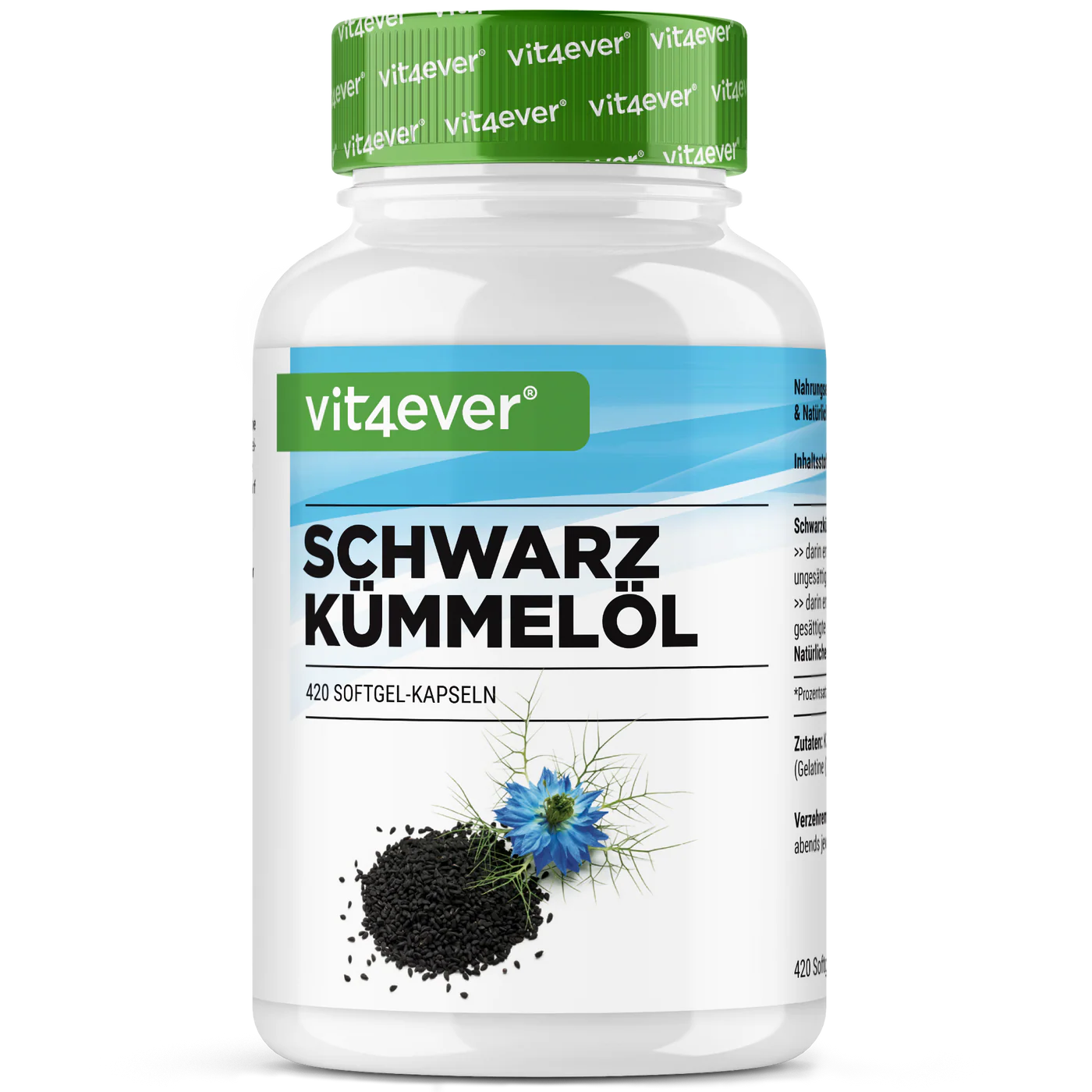 Schwarzkümmelöl - 500 mg 420 Softgel Kapseln