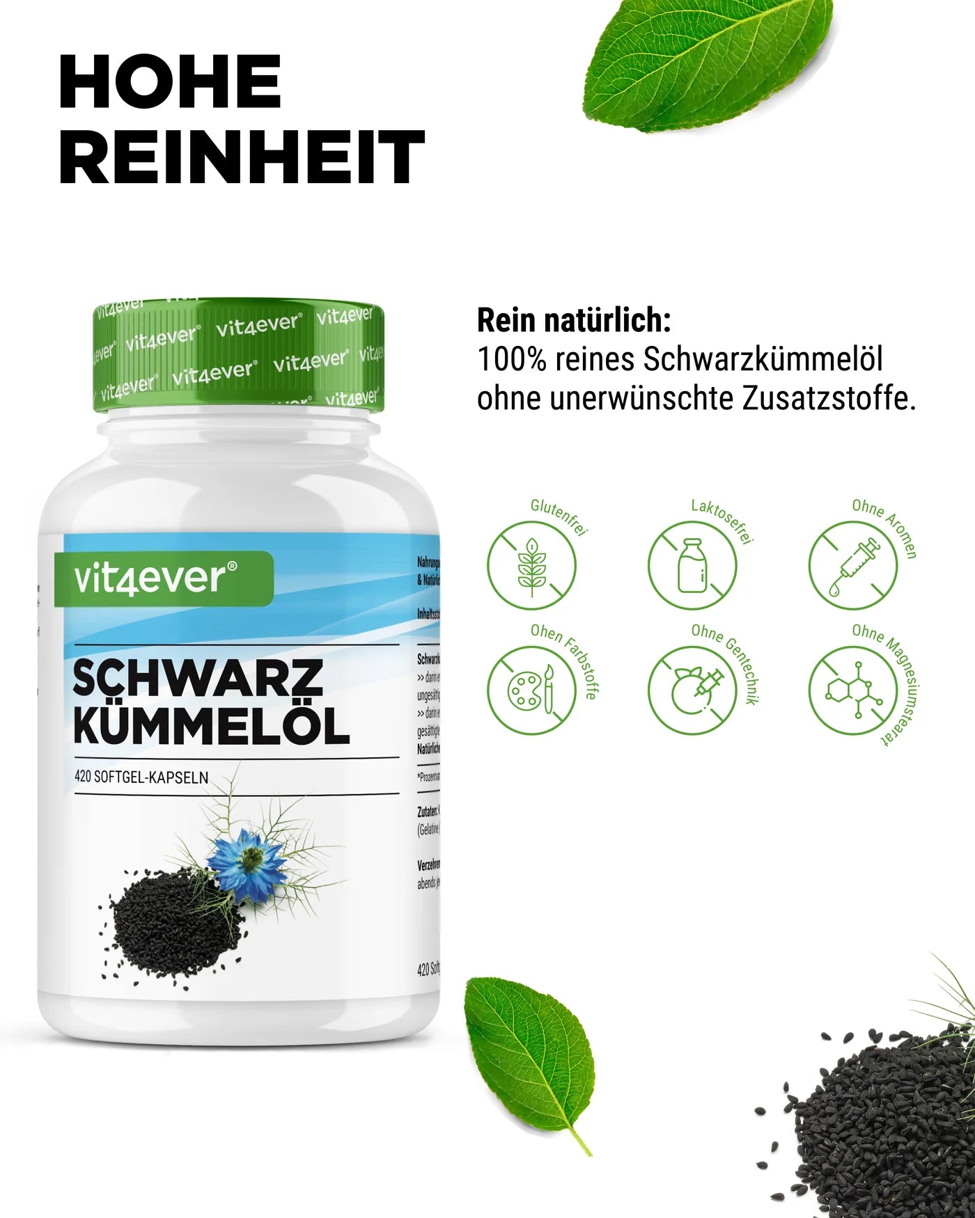 Schwarzkümmelöl - 500 mg 420 Softgel Kapseln