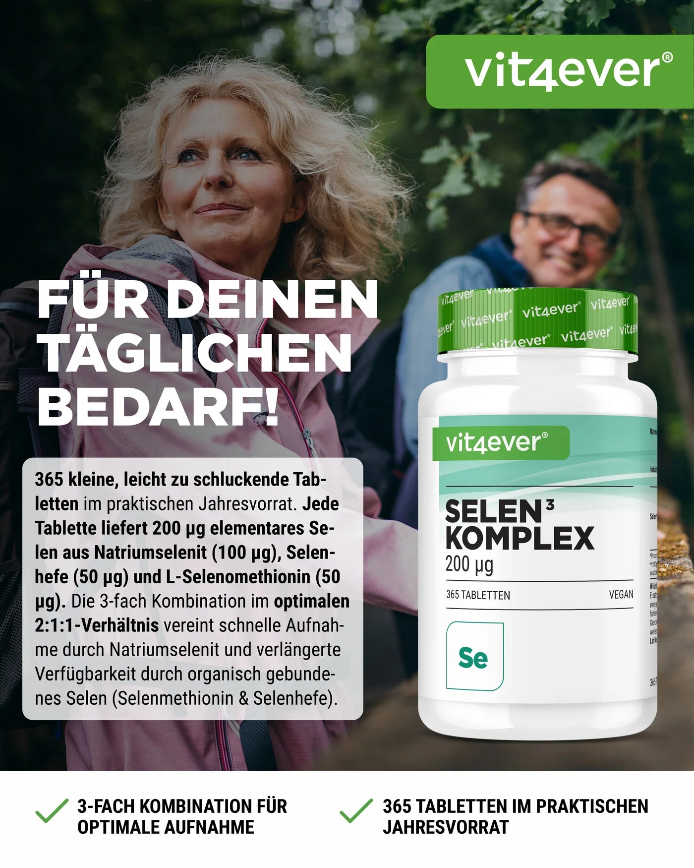 Selen 3-fach Komplex 365 Tabletten