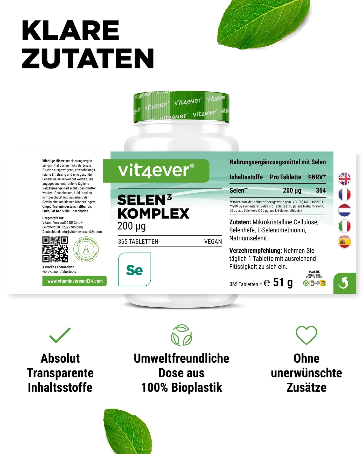 Selen 3-fach Komplex 365 Tabletten