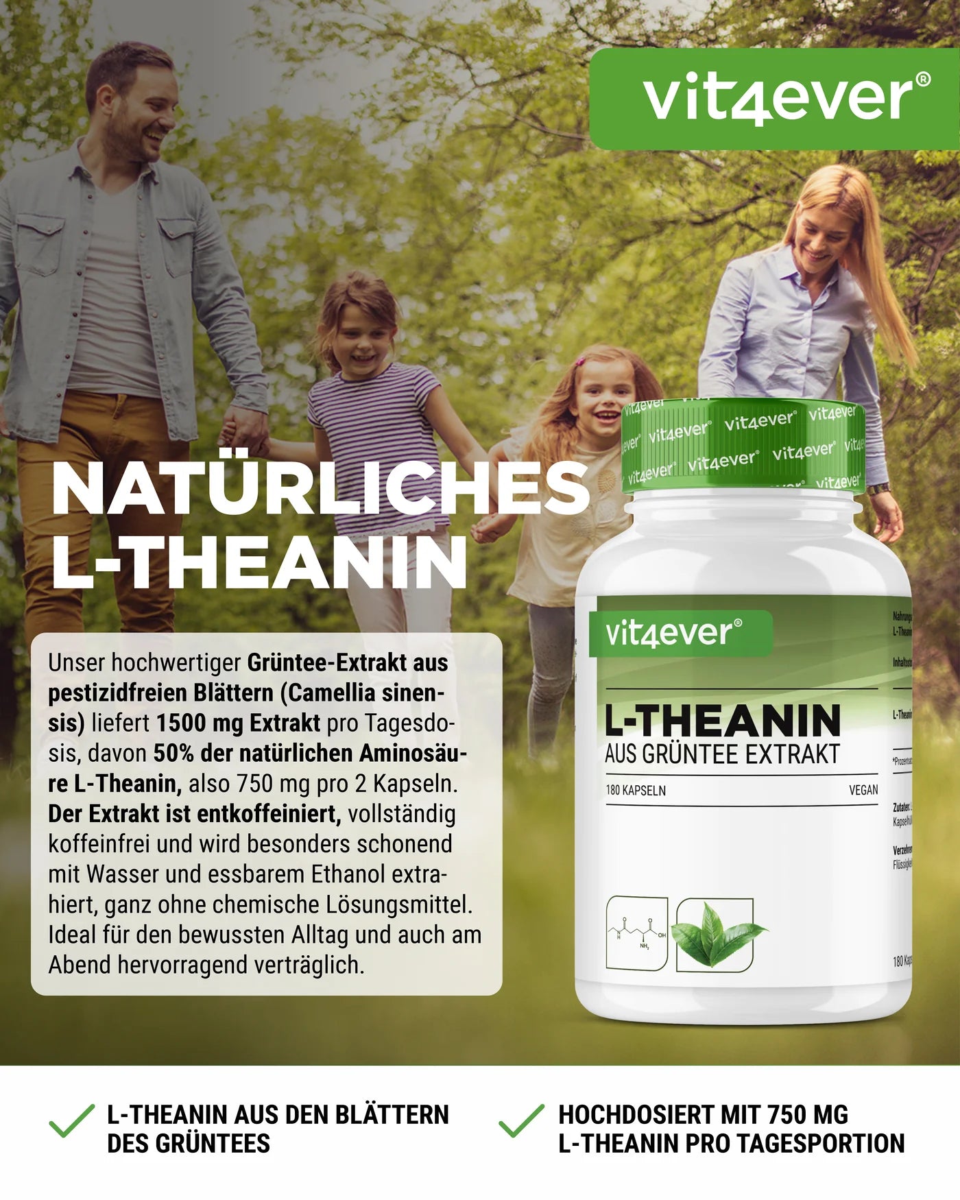 L-Theanin aus Grüntee 180 Kapseln